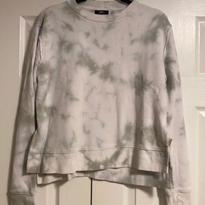 Butter White With Grey tie Dye Sweatshirt